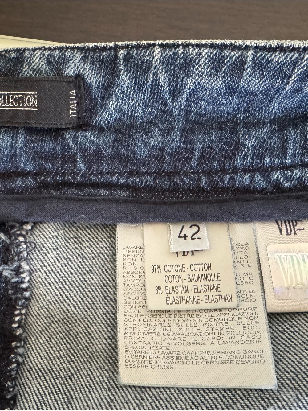 VDP Collection Denim Skirt/Knit Cardigan Set 6/42 ITALY - Picture 7 of 16